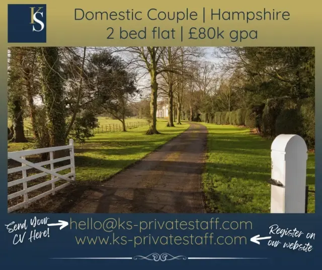 ⭐ ️Domestic couple
⭐ ️Hampshire
⭐ ️2 bed flat
⭐ ️£80k gross paCook/Housekeeper & Houseman/Maintenance/Driver couple sought to look after magnificent rural home near Andover on the Hampshire/Wiltshire border.Although only one person in permanent residence, the house can be very busy with extended family at weekends. Would best suit a couple who can cope with peaks and troughs of activity and can keep themselves motivated during quiet periods and calm during the busy times!The couple must be happy working as a team supporting each other, particularly in the kitchen. Enthusiastic and confident cooks would be ideal,  catering for decent family meals, sometimes as many as 20 (including children) for lunch, a good fish pie or spaghetti bolognaise... Making jams, freezing garden produce, baking cakes etc would all be much appreciated. Very informal, relaxed family, no serving required.General housekeeping, cleaning also required (additional housekeeper looks after the top floor bedrooms and bathrooms). Maintenance duties are really limited to feeding and cleaning out the chickens, laying fires. No gardening needed. Driving for food shopping and occasional station runs (only one driver essential). Car provided on duty only so couple would need their own car.5 day week, 8.30am - 5.30pm working weekends with Tuesdays and Wednesdays off. Any extra hours paid as overtime.2 bed flat provided away from the main house with small garden. Regret not suitable for pets or dependents.Interviewing now to start as soon as ideal couple found.Salary negotiable according to experience from £70k - £80k gross pa.Find out more about this opportunity (and others) by following the link in our bio, or copy this link:
https://linktr.ee/katherineshieldsprivatestaff/#HousekeeperJobs
#CookJobs
#MaintenanceJobs
#DriverJobs
#DomesticCouple
#HouseholdManagement
#DomesticStaff
#PrivateStaff
#PrivateHouseholdStaff
#HampshireJobs